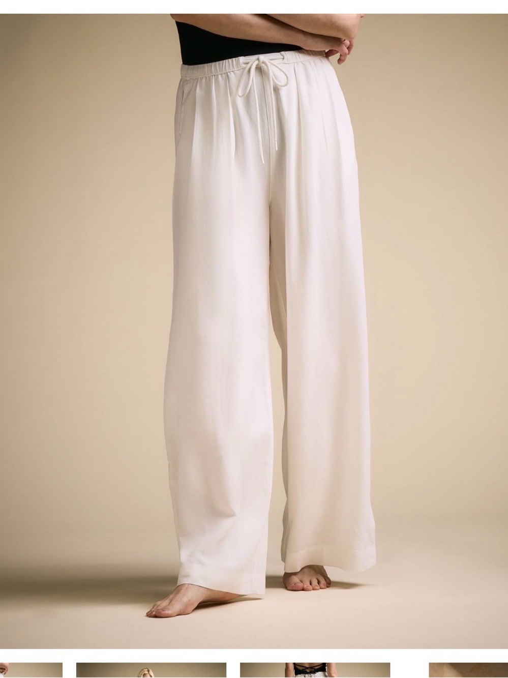 CALIA by Carrie Underwood Cream Sheer Wide-Leg Swim Coverup Pants